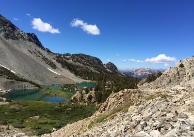 Barney Lake from the switchbacks up to Duck Pass