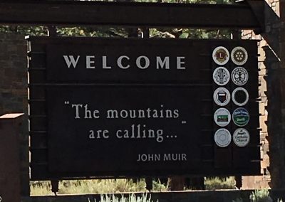 John Muir welcomes us to Mammoth Lakes