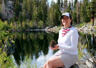 Marmot 01 with pinecone - senior portrait