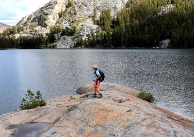 Great sitting rock at the far end of Shadow lake