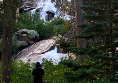 Marmot 02 photographing Minaret Falls