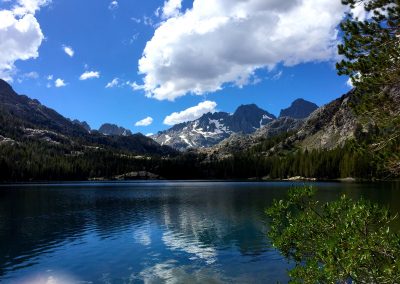 Shadow lake with views of the Ritter range