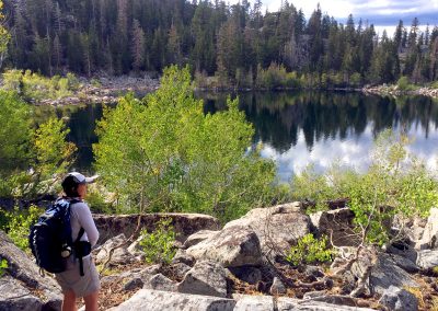 Fall colors are starting to turn at the upper Sherwin Lake