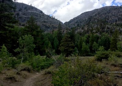 Stormy clouds over the mountains that house Shadow Lake