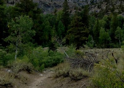 Stormy clouds over the mountains that house Shadow Lake