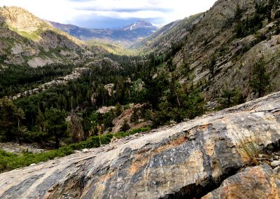 The view south towards Mammoth Mountain from Shadow lake